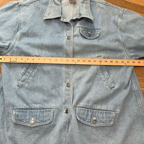 Vintage Sostanza Workwear Light Wash Lightweight Denim Chore Barn Jacket Sz XL - Picture 8 of 17